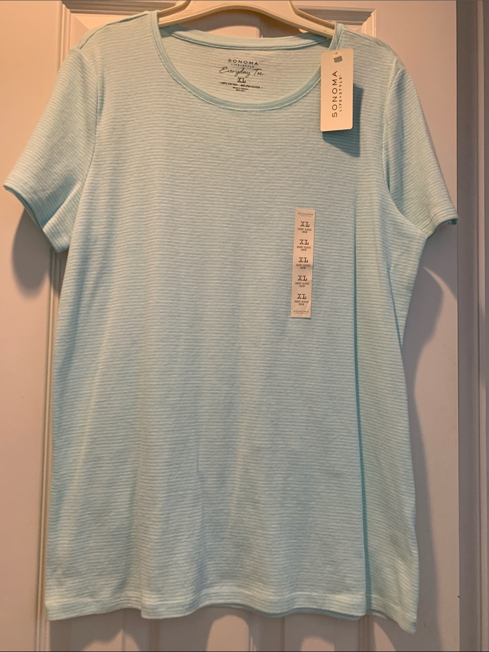 Sonoma Mint Blue Short Sleeve Ribbed Tee